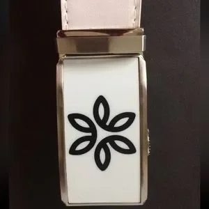 p/a Interchangeable Adjustable Buckle White Smooth Leather Belt You Cut Length P/A | Accessories | Pa Interchangeable Adjustable Buckle  main image 4